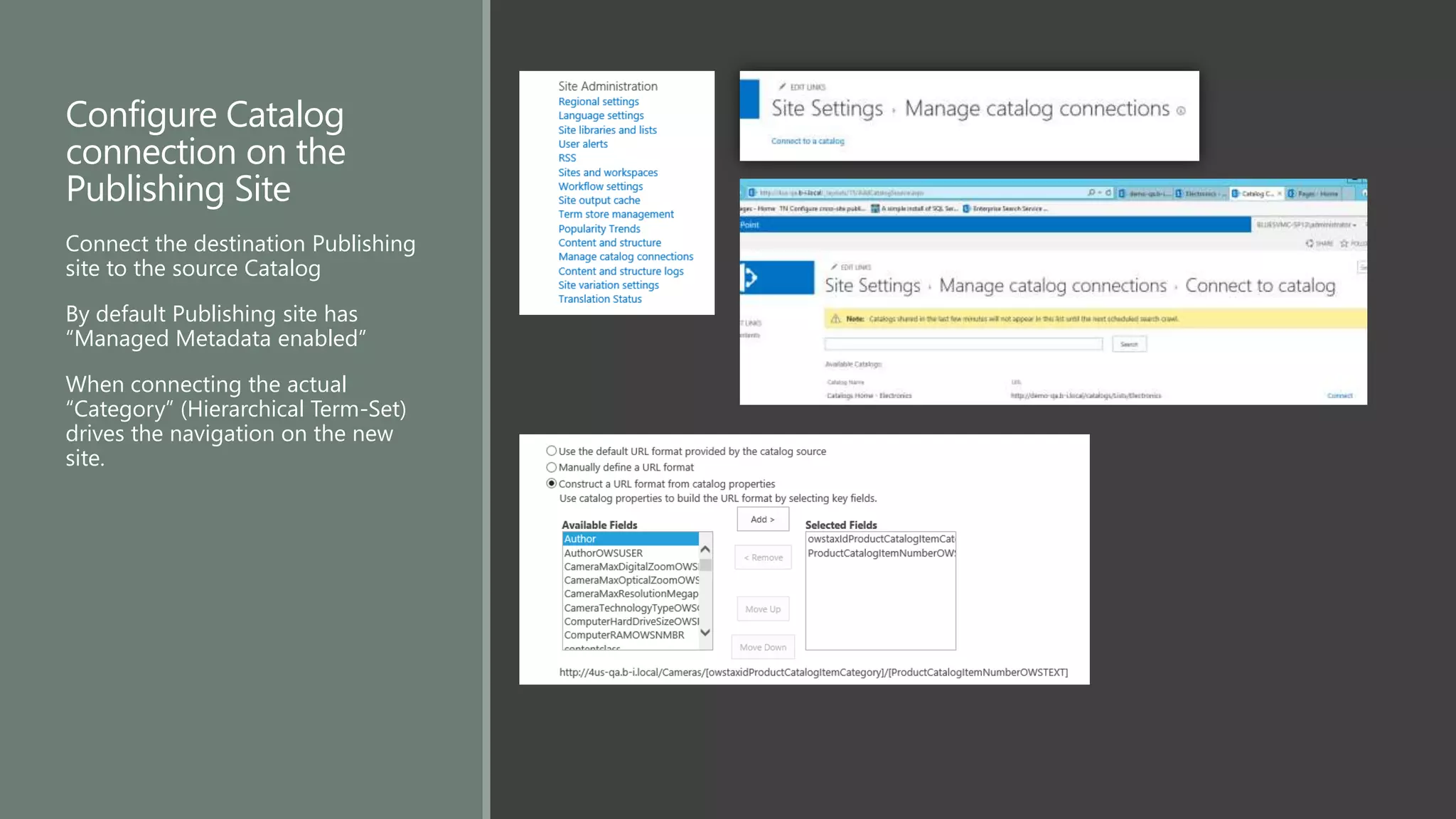 Crosssite publishing & how to Create Product catalogs with SharePoint
