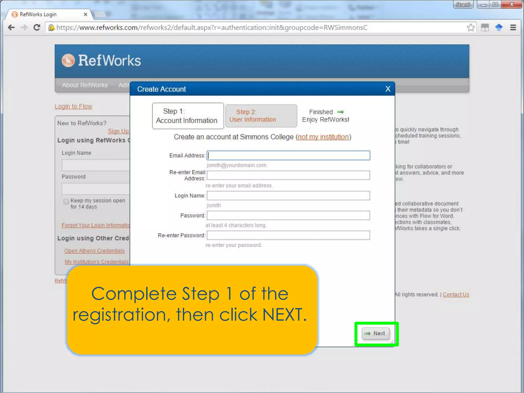 Create Your RefWorks Account | PPTX