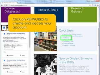 Create Your RefWorks Account | PPTX
