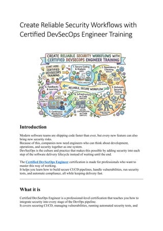 Create Reliable Security Workflows with Certified DevSecOps Engineer ...