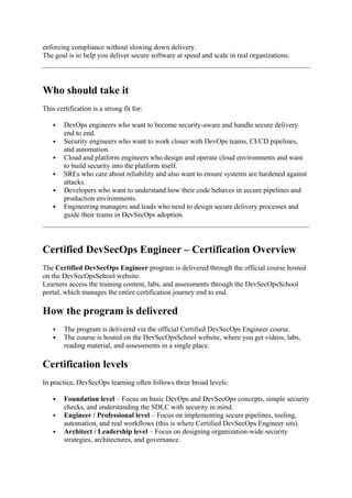 Create Reliable Security Workflows with Certified DevSecOps Engineer ...
