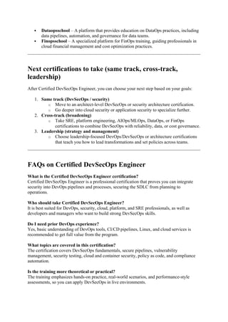 Create Reliable Security Workflows with Certified DevSecOps Engineer ...