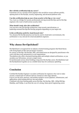 Create Reliable Security Workflows with Certified DevSecOps Engineer ...
