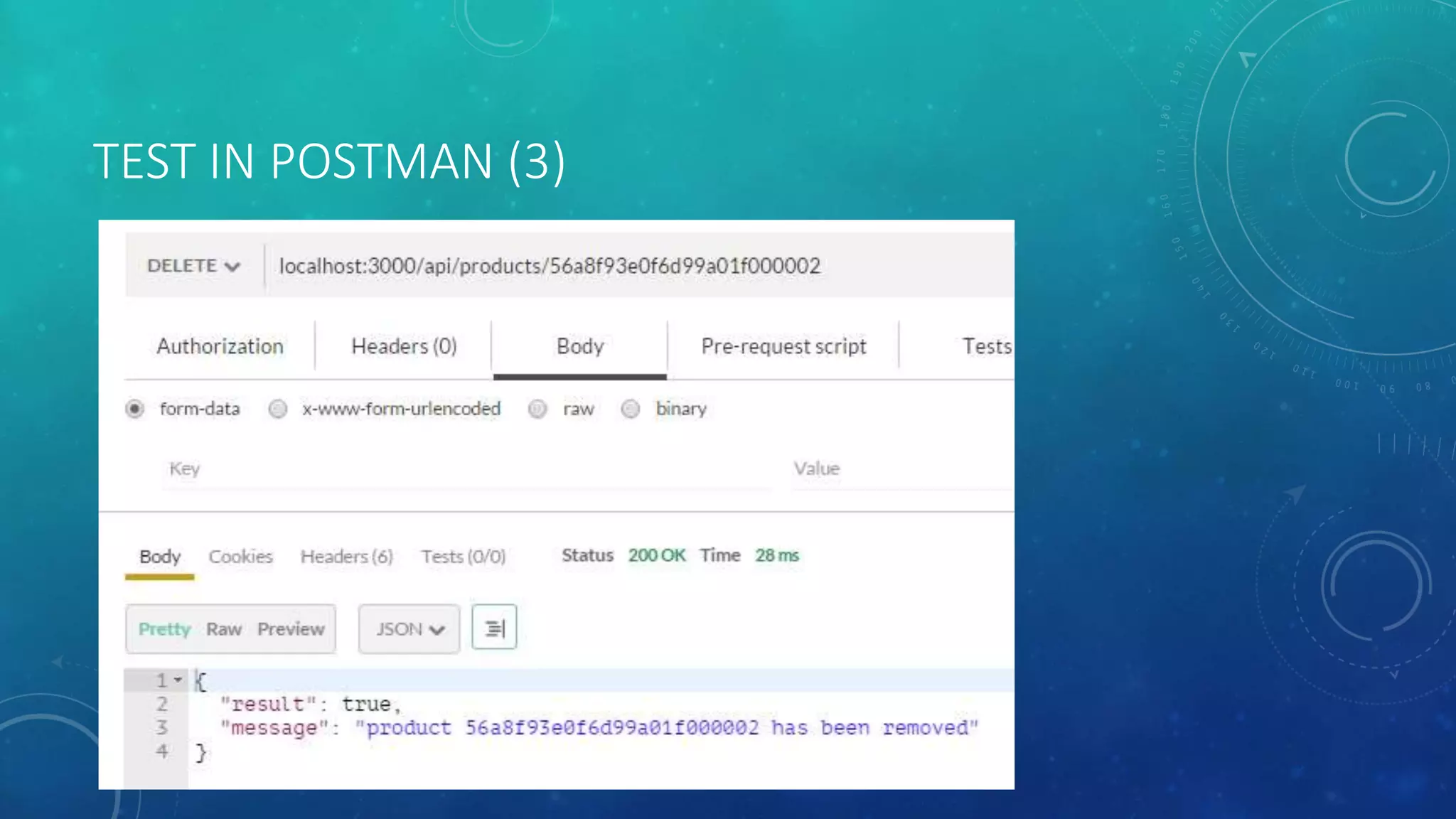 TEST IN POSTMAN (3)
 