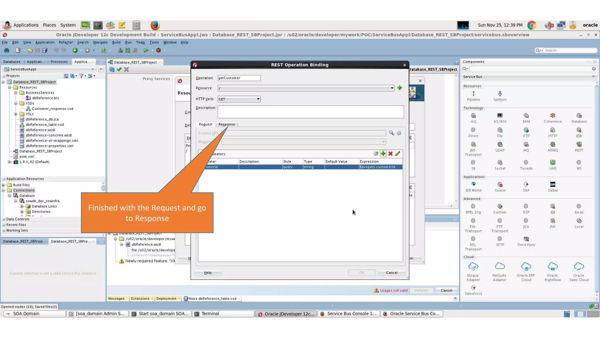 Finished with the Request and go to Response 