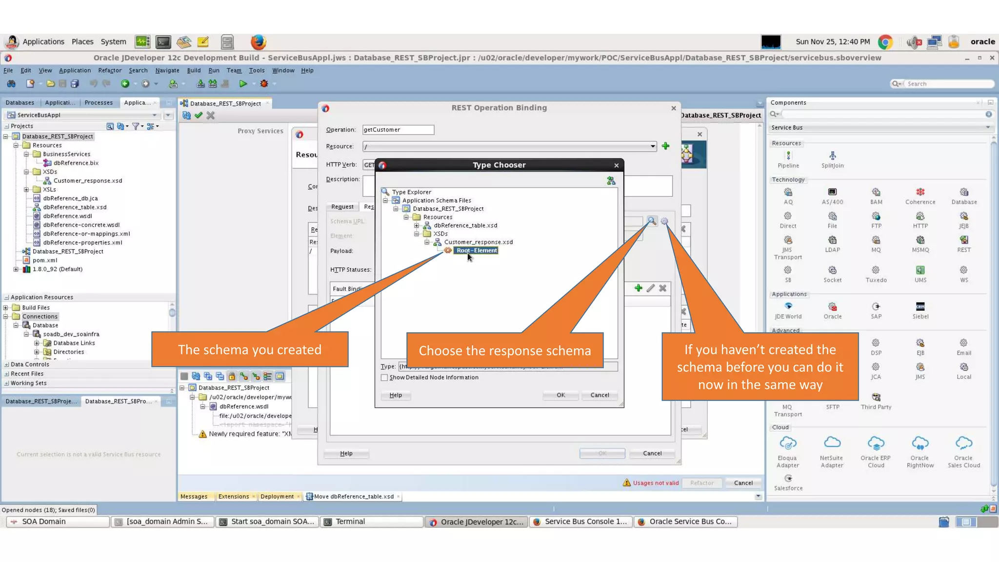 Choose the response schema If you haven’t created the schema before you can do it now in the same way The schema you created 