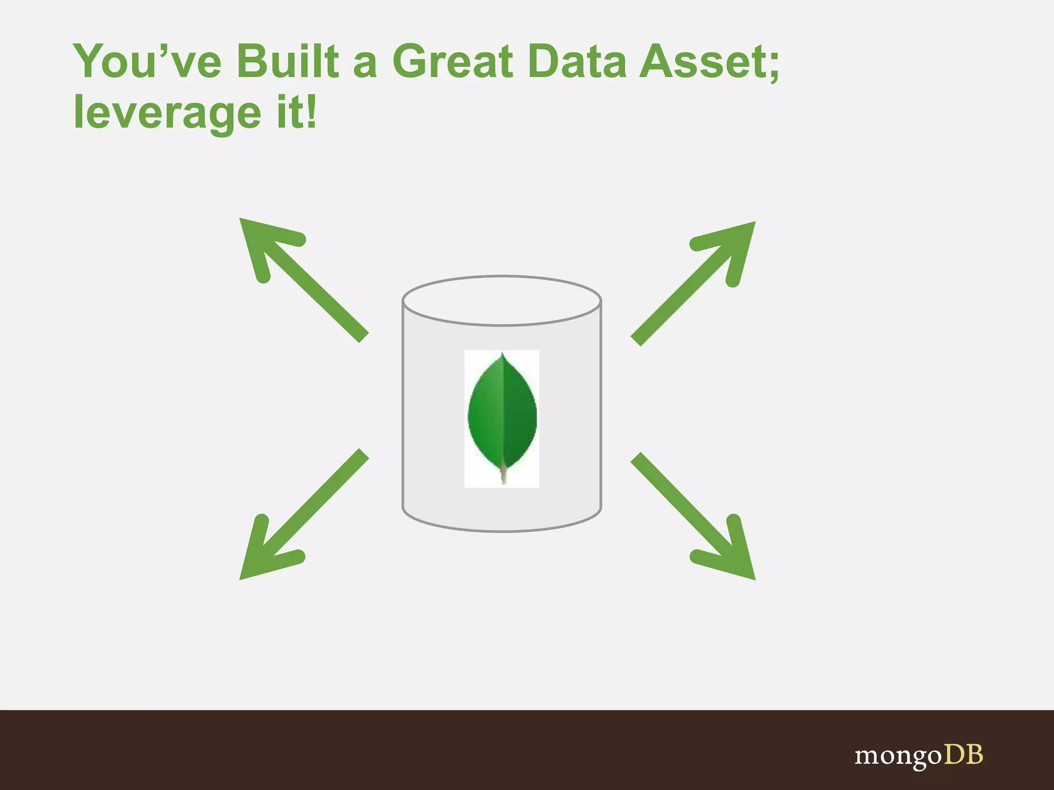 You’ve Built a Great Data Asset; leverage it! 