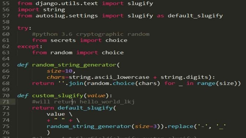Create slug field with django-autoslug