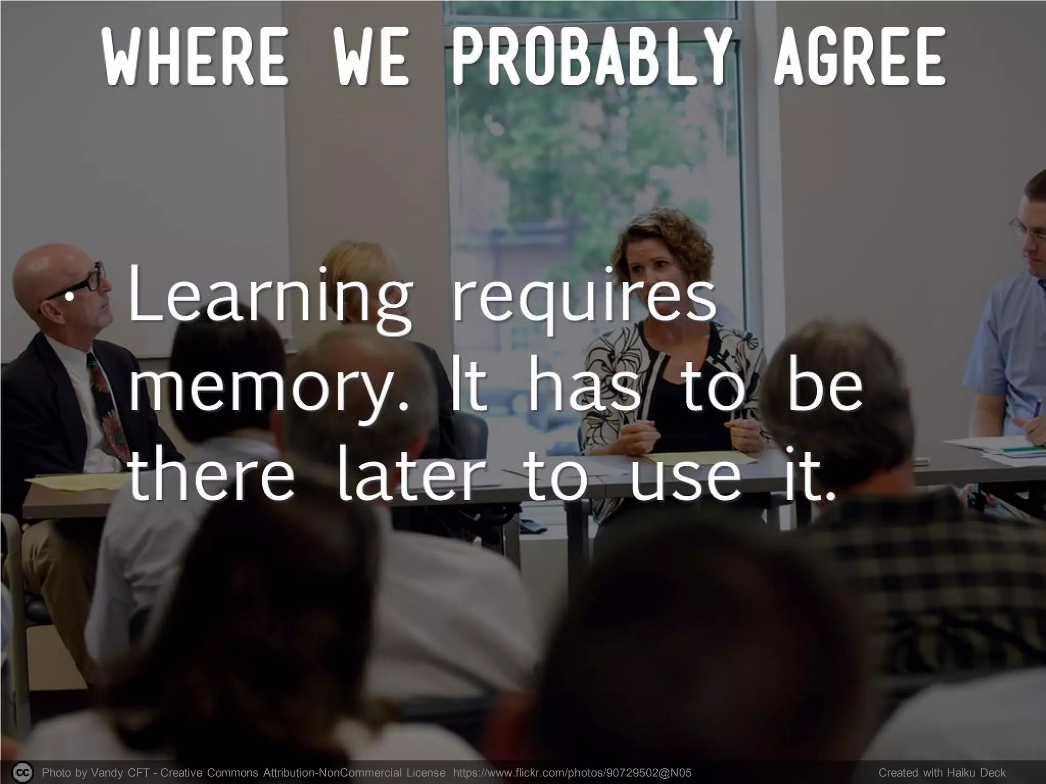 Photo by Vandy CFT - Creative Commons Attribution-NonCommercial License https://www.flickr.com/photos/90729502@N05 Created with Haiku Deck
 