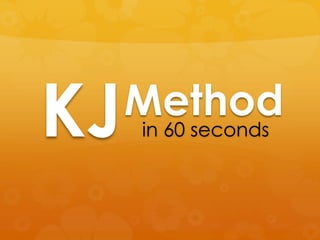 KJ   Method
     in 60 seconds
 