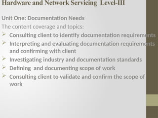 Create technical documentation IN LEVEL-3.pptx