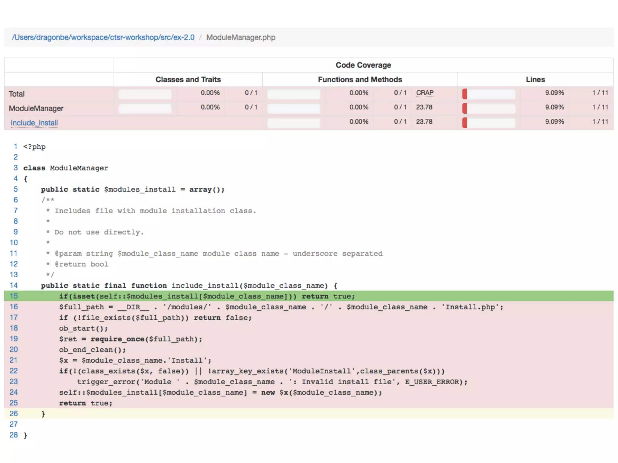 /**
 * @covers ModuleManager::include_install
 */
public function testReturnImmediatelyWhenModuleAlreadyLoaded()
{
    $module = 'Foo_Bar';
    ModuleManager::$modules_install[$module] = 1;
    $result = ModuleManager::include_install($module);
    $this->assertTrue($result);
    $this->assertCount(1, ModuleManager::$modules_install);
}
 