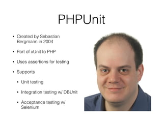 Introduction
Mise en place (preparation)
Running Tests
Starting a new project with TDD
Testing & Improving legacy code
Other tools
Recap & Closing remarks
https://www.ﬂickr.com/photos/ryantylersmith/14010104872
 