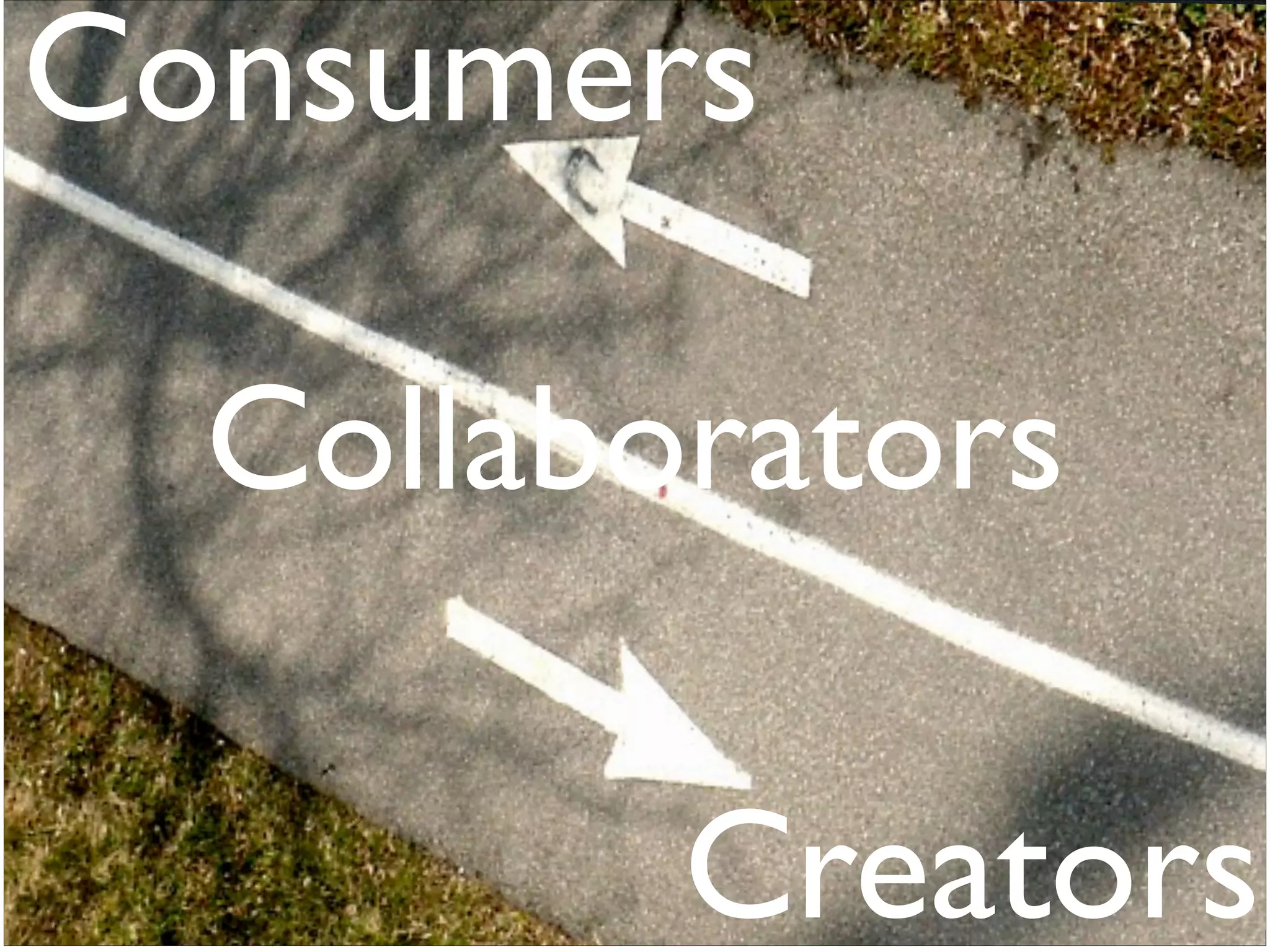 Consumers

  Collaborators

         Creators
 