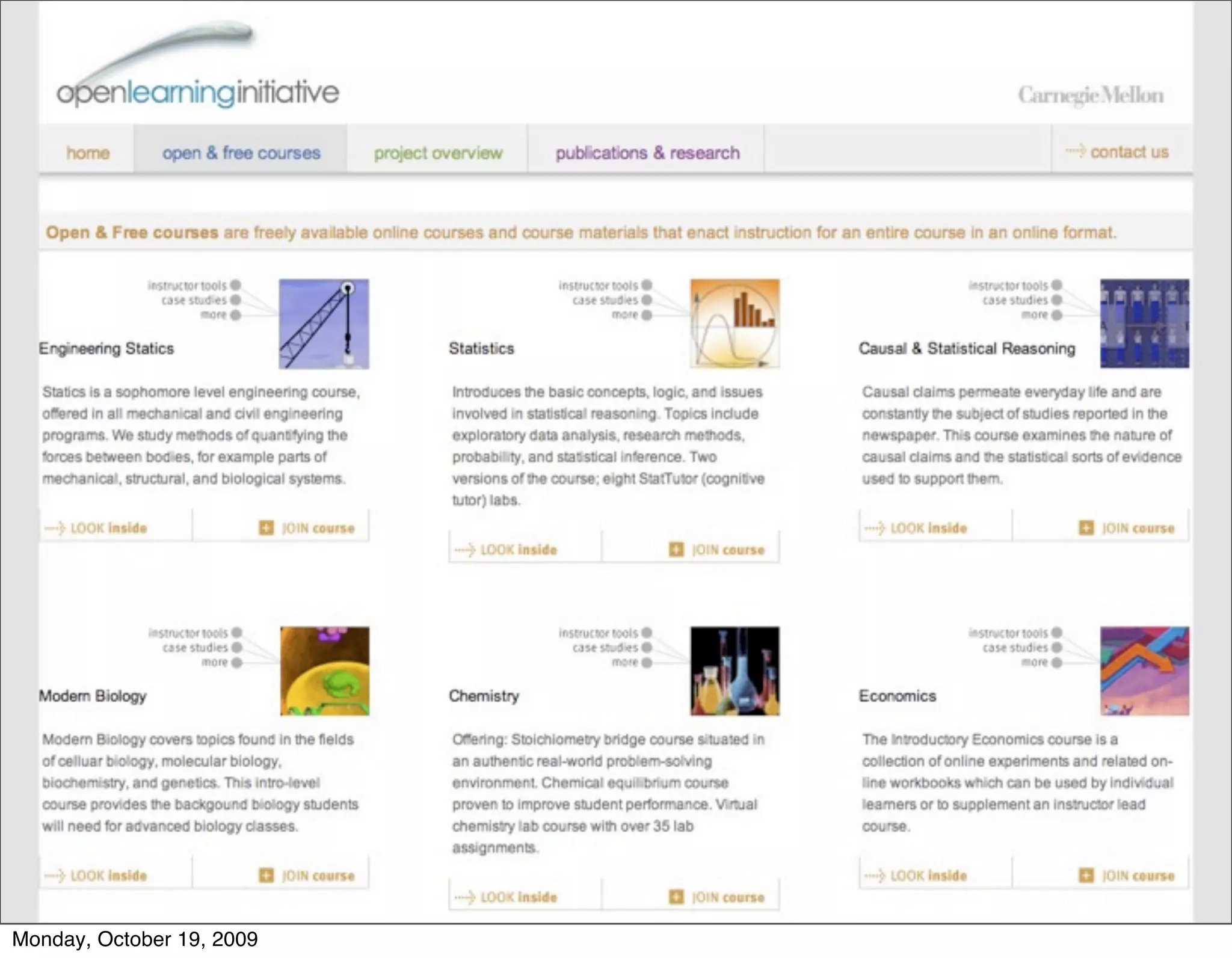 Monday, October 19, 2009
 