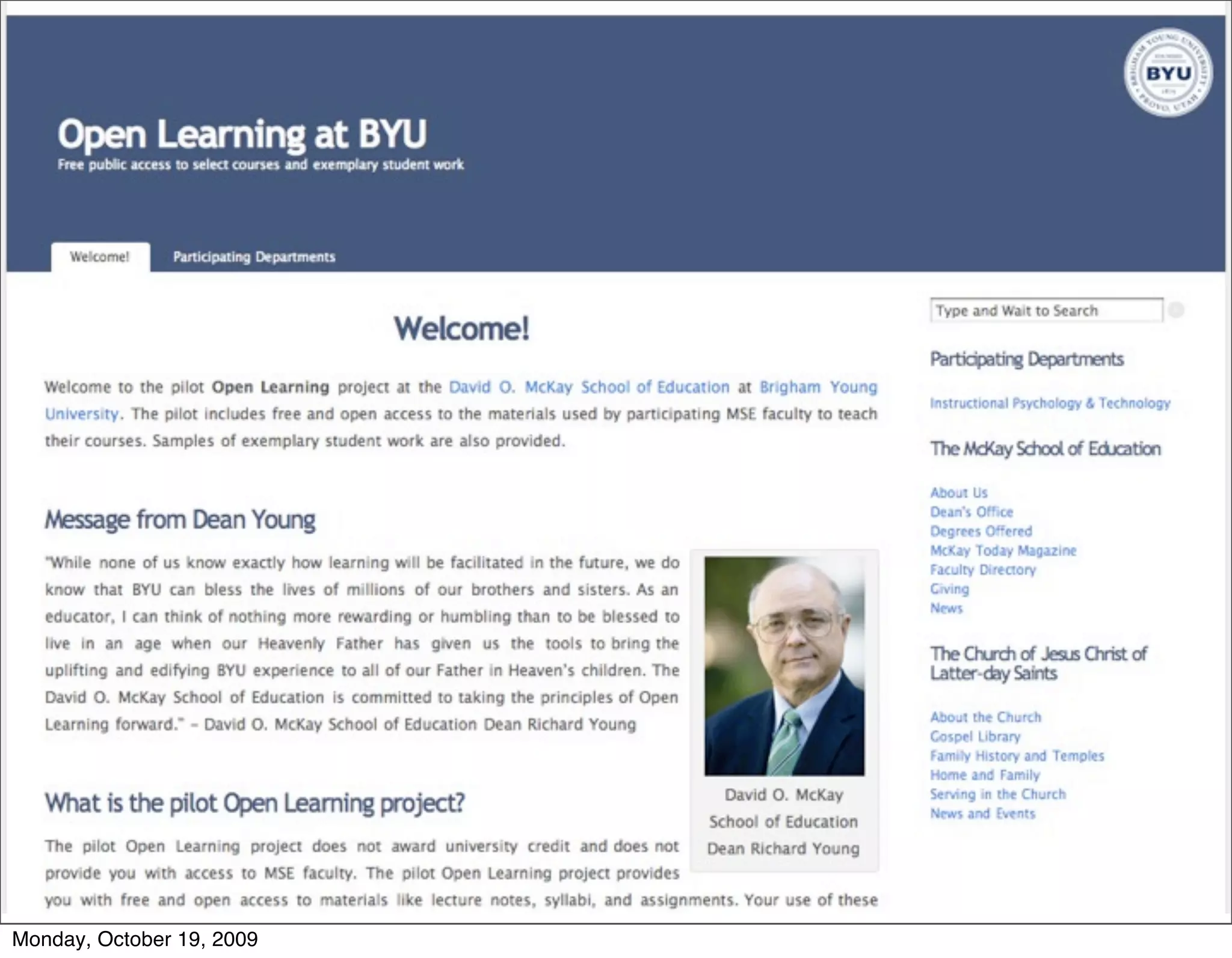 Monday, October 19, 2009
 