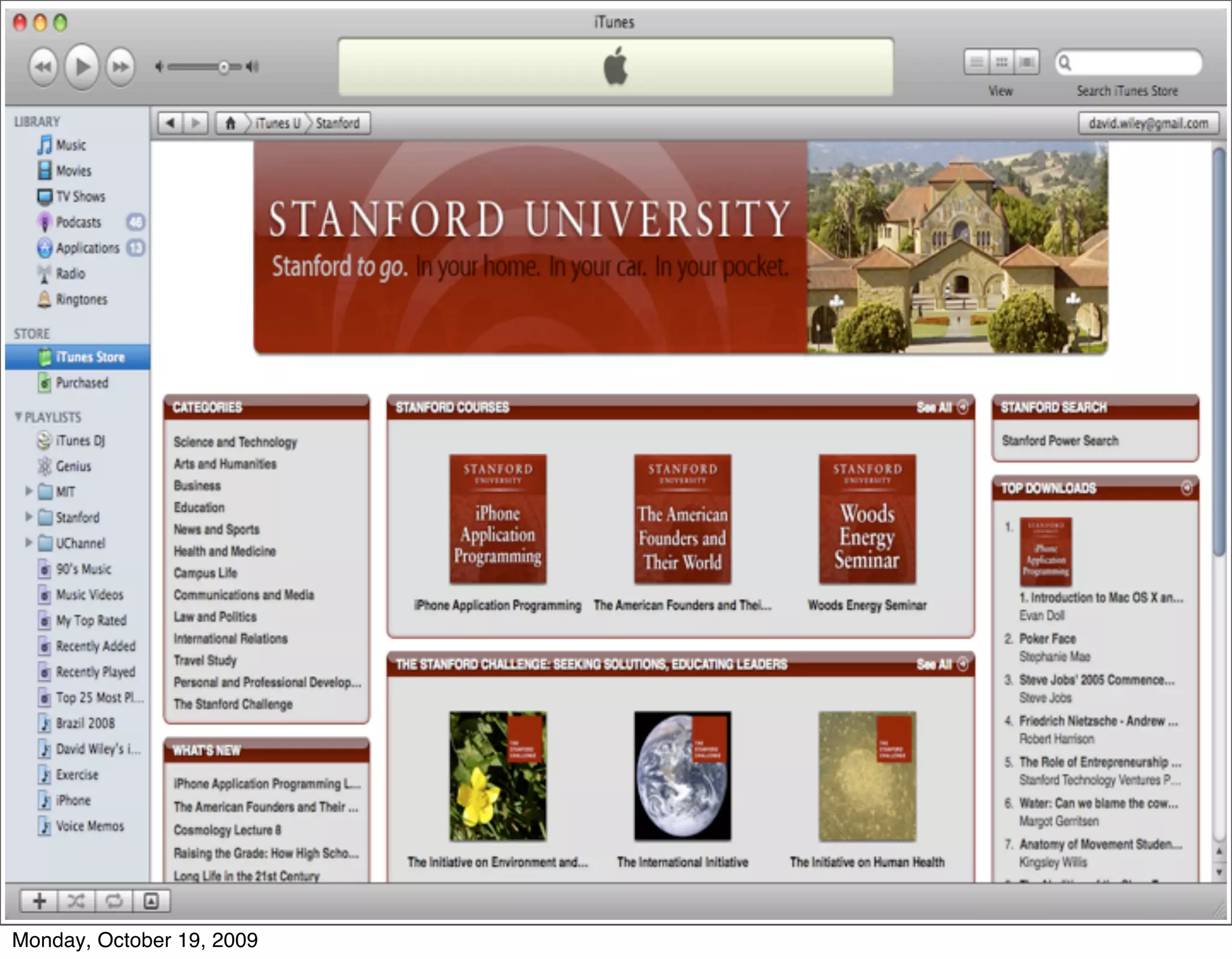 Monday, October 19, 2009
 