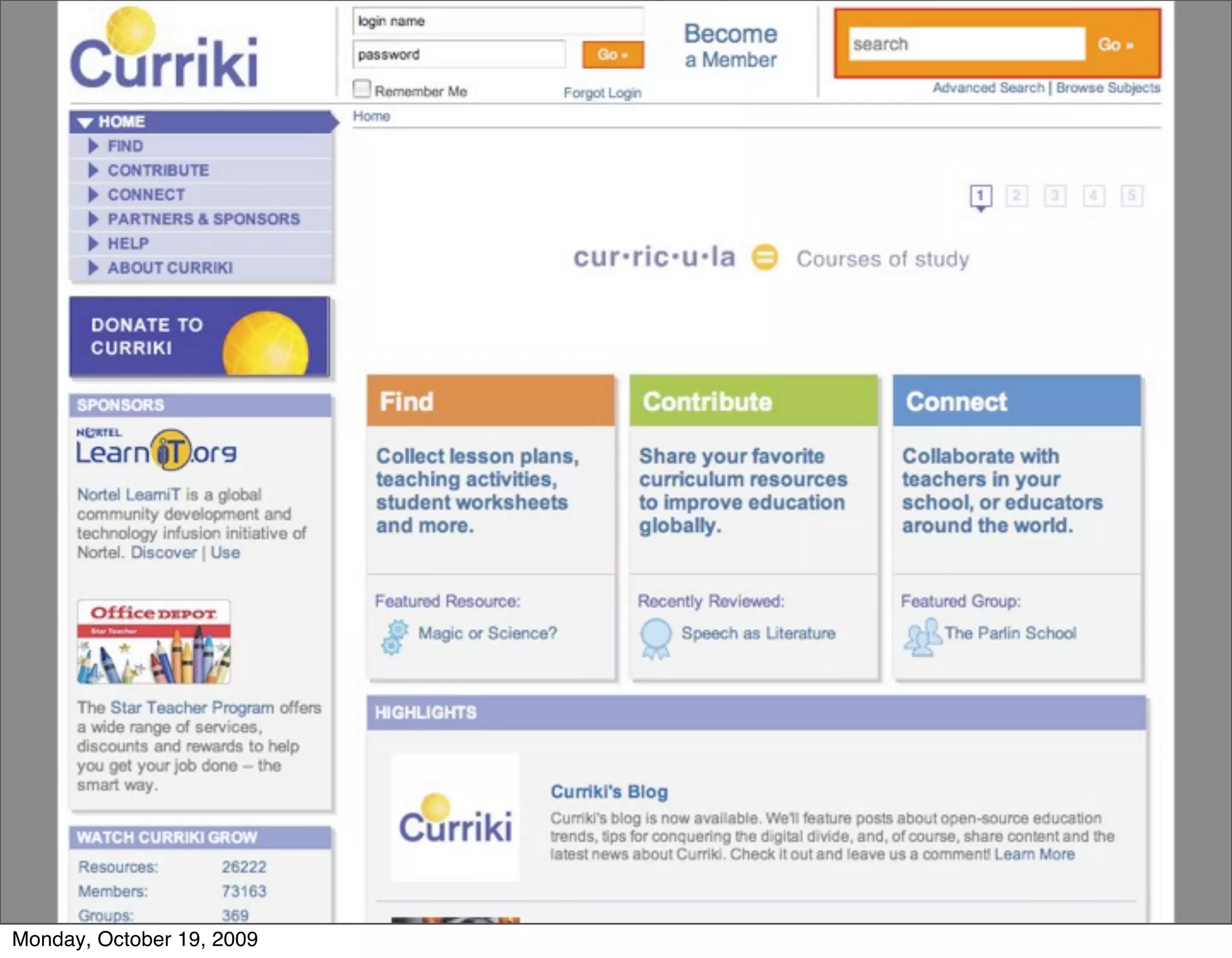 Monday, October 19, 2009
 