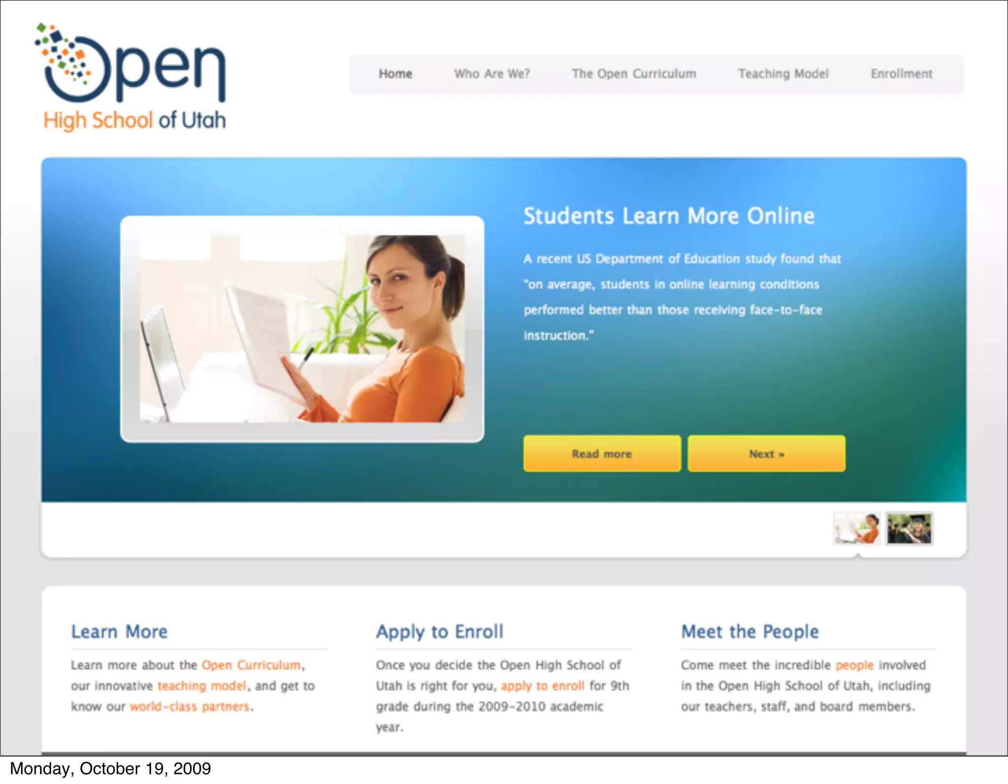 Monday, October 19, 2009
 