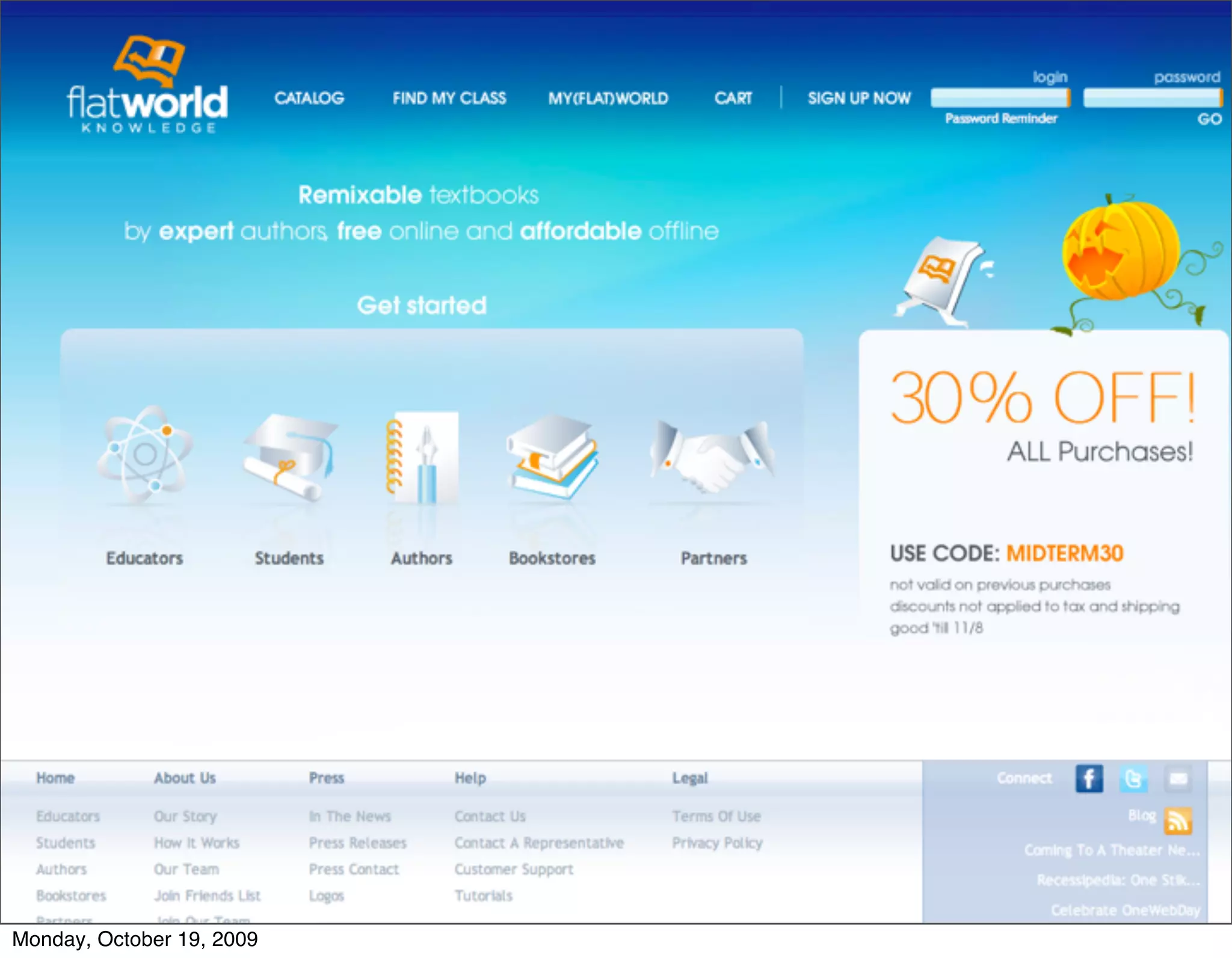 Monday, October 19, 2009
 