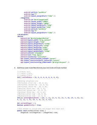 Create xo game in android studio | PDF