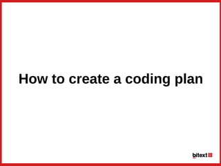 How to create a coding plan
 