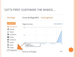 LET’S FIRST CUSTOMIZE THE BASICS…
 