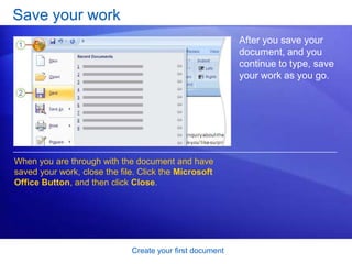 Create your first documentChange page marginsTo change margins, use the Ribbon at the top of the window. Click the Page Layout tab. In the Page Setup group, click Margins. You’ll see different margin sizes, shown in little pictures (icons), along with the measurements for each of the margins. 