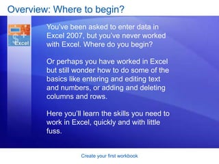 Lesson 1: Meet the workbook