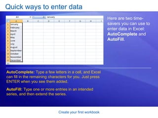 Create your first workbookEnter dates and timesExcel aligns text on the left side of cells, but it aligns dates on the right side of cells. To enter a date in column B, the Date column, you should use a slash or a hyphen to separate the parts: 7/16/2009 or 16-July-2009. Excel will recognize either as a date. 