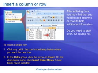 Create your first workbookRemove data formattingSurprise! Someone else has used your worksheet, filled in some data, and made the number in cell C6 bold and red to highlight that Peacock made the highest sale. But Peacock’s customer has changed her number, so the final sale was much smaller. You want to remedy the situation. 