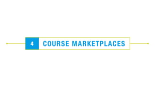 Marketplaces
• There are a number of additional “teaching ecosystems” that have a
high barrier to entry. You generally hav...