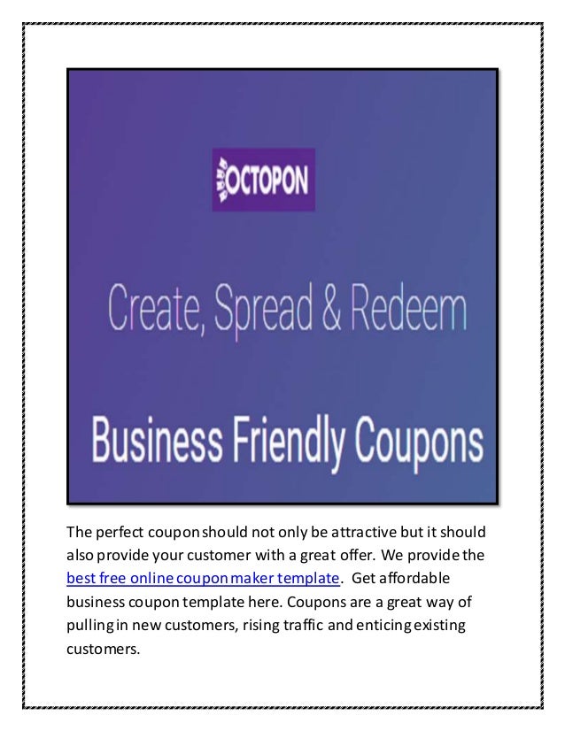 Create your own coupon free printable