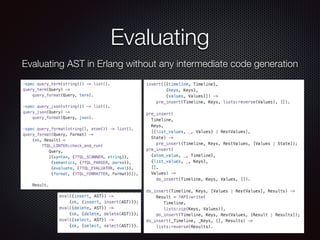 Evaluating
Evaluating AST in Erlang without any intermediate code generation
 
