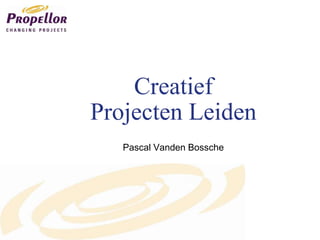 Creatief
Projecten Leiden
   Pascal Vanden Bossche
 