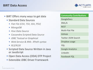 Creating Data Driven Web Apps with BIRT - Pierre Richer (Actuate) | PPTX