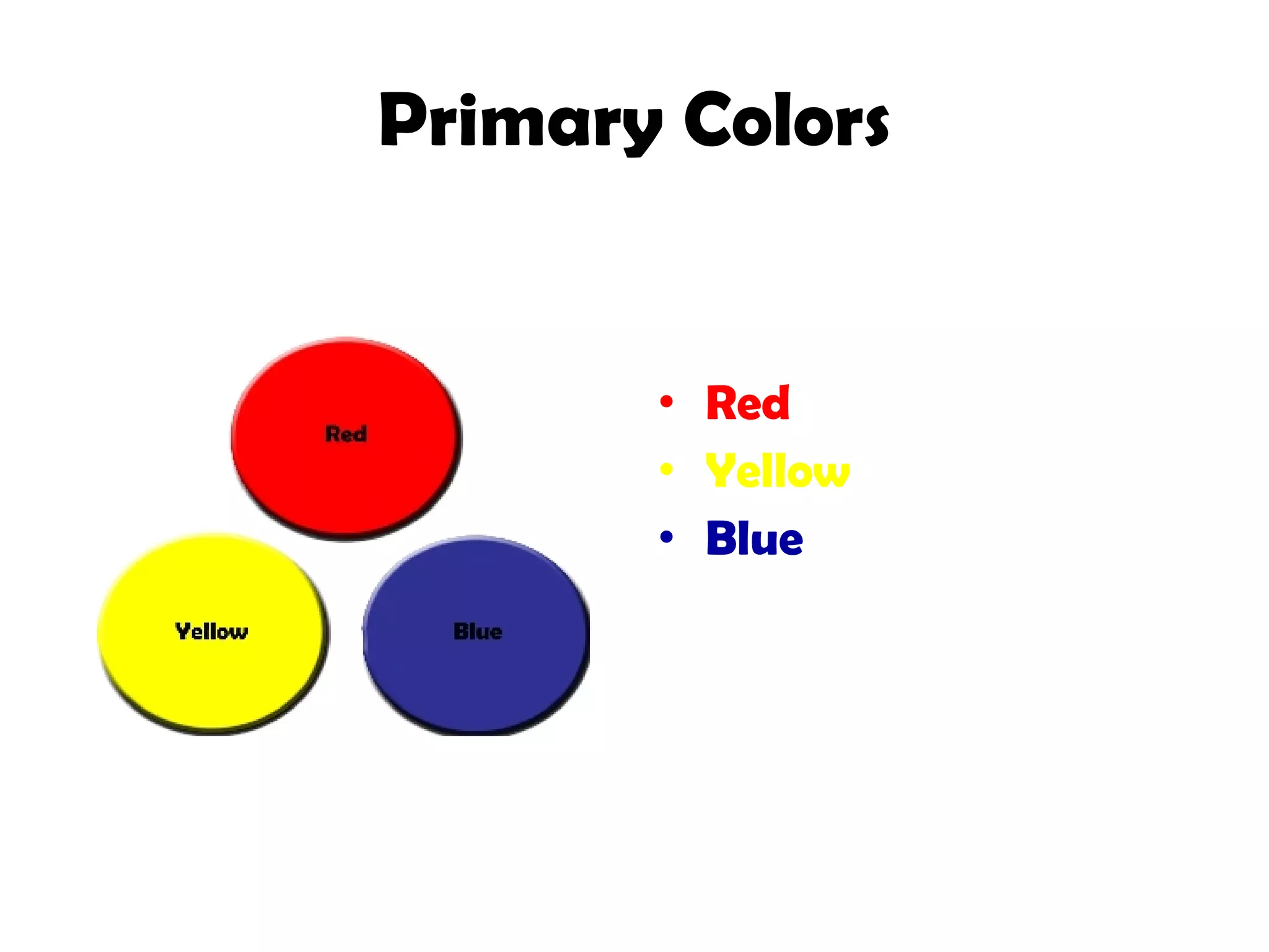 Primary Colors Red Yellow Blue
