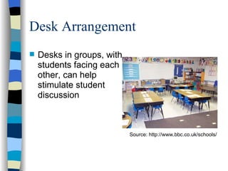 Desk Arrangement ,[object Object],Source: http://www.bbc.co.uk/schools/ 