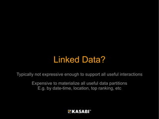 Linked Data? Typically not expressive enough to support all useful interactions Expensive to materialize all useful data p...