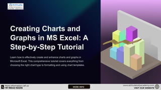 Creating Charts and
Graphs in MS Excel: A
Step-by-Step Tutorial
Learn how to effectively create and enhance charts and graphs in
Microsoft Excel. This comprehensive tutorial covers everything from
choosing the right chart type to formatting and using chart templates.
 