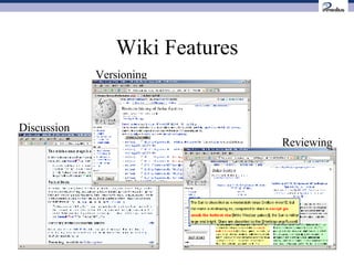 Wiki Features Discussion Versioning Reviewing 