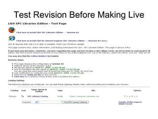 Test Revision Before Making Live 