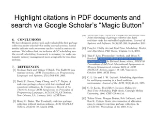 Highlight citations in PDF documents and search via Google Scholar’s “Magic Button” 