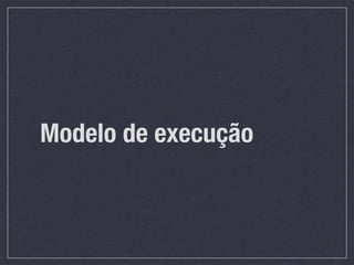 Modelo de execução
 
