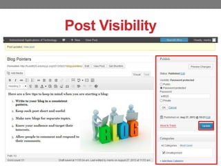 Post Visibility

 