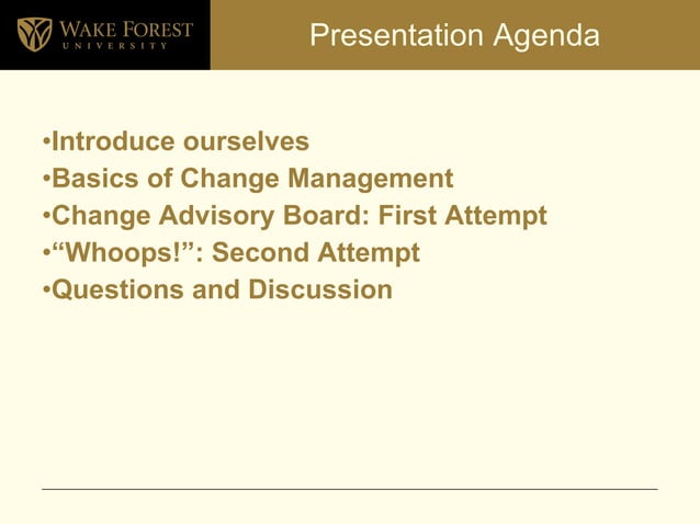 Creating A Change Advisory Board