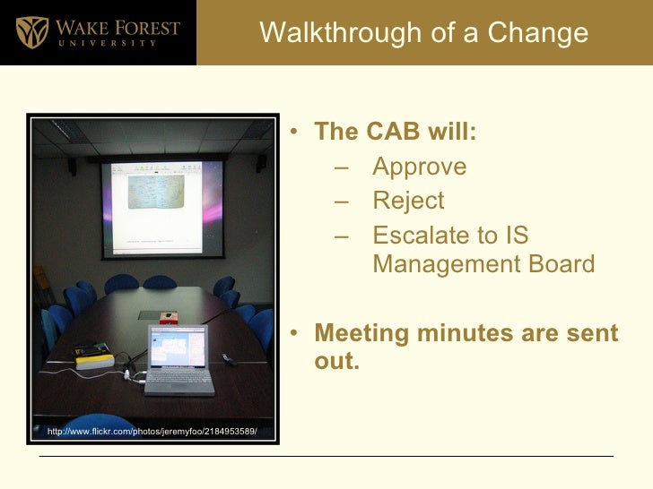 Creating A Change Advisory Board