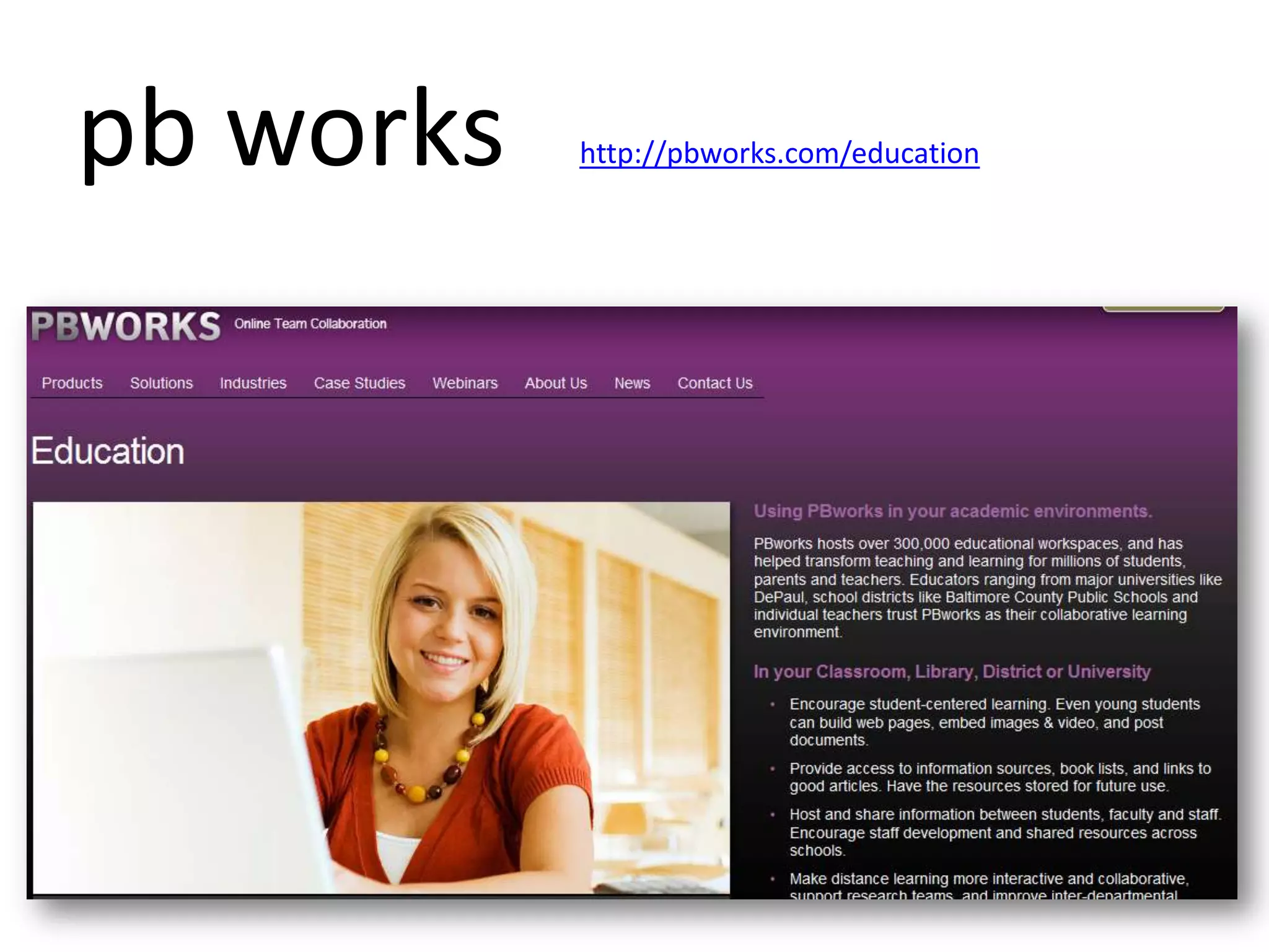 pb works http://pbworks.com/education