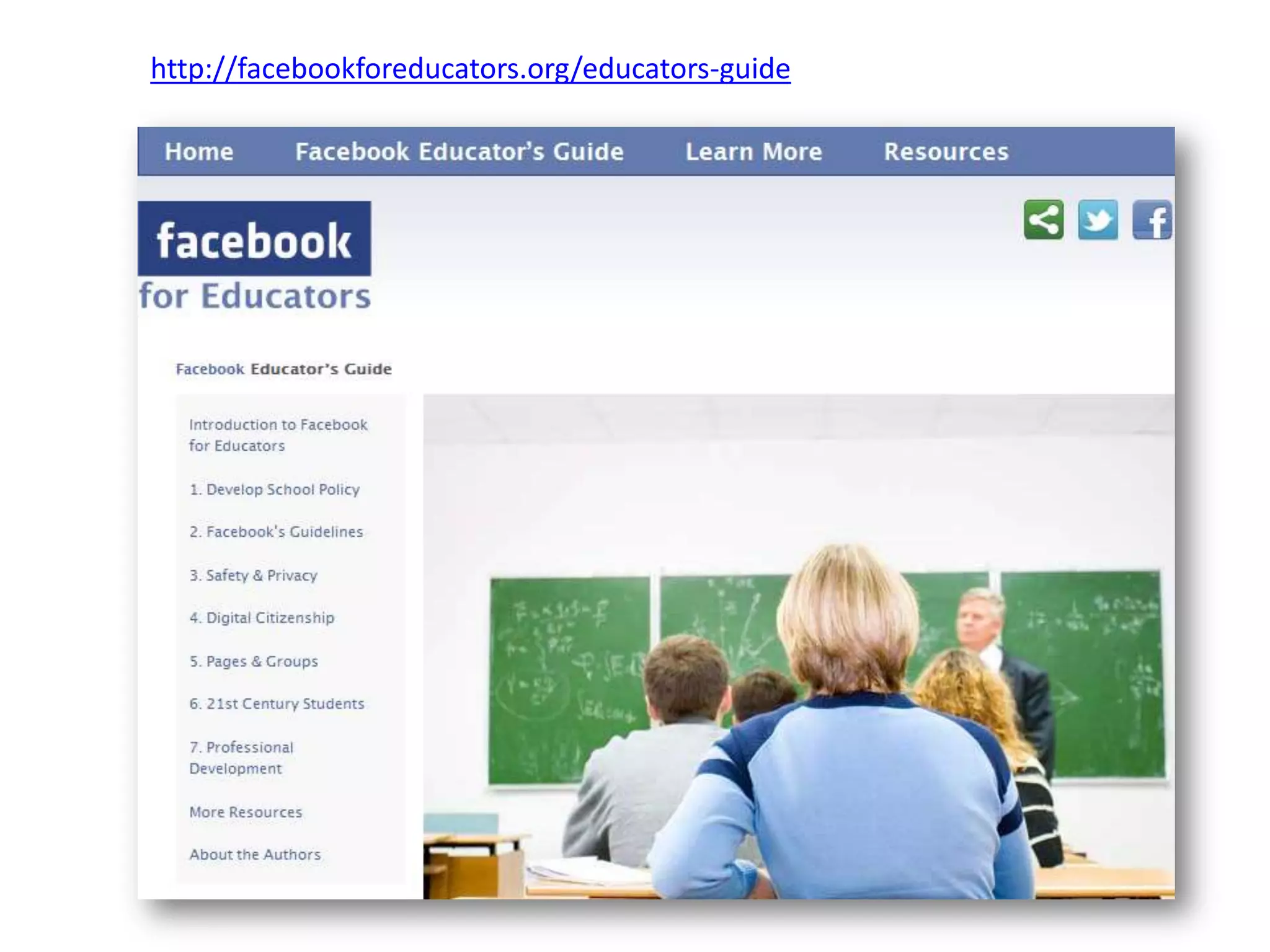 http://facebookforeducators.org/educators-guide
