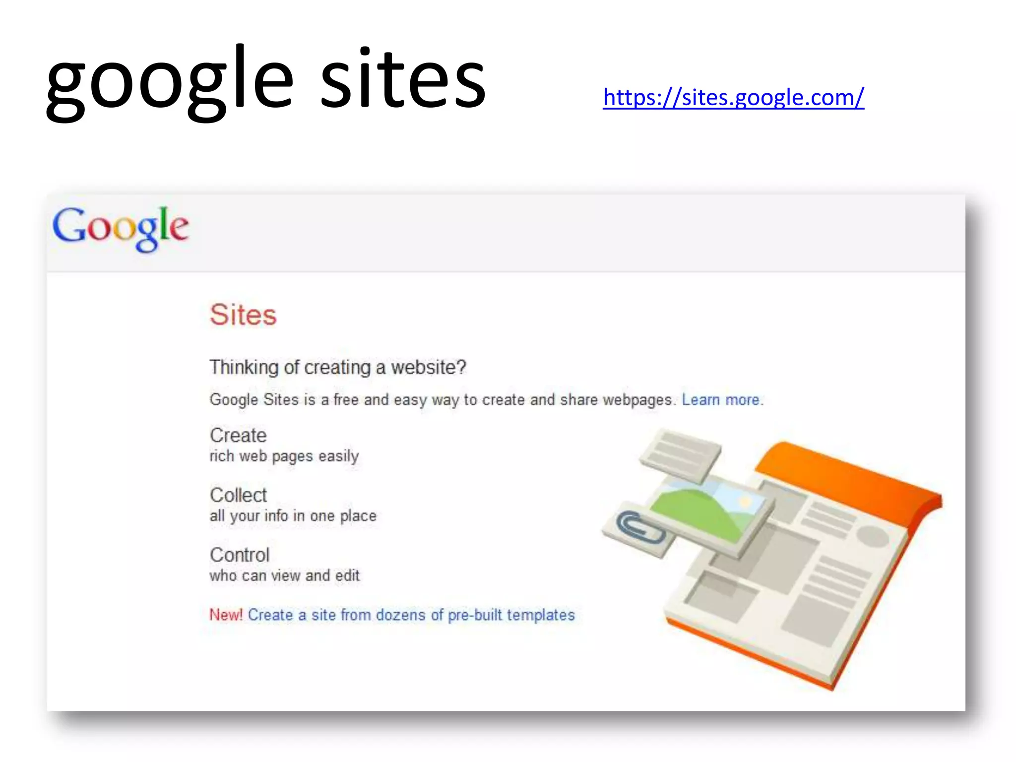 google sites https://sites.google.com/